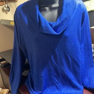 Beautiful blue cowl neck sweater